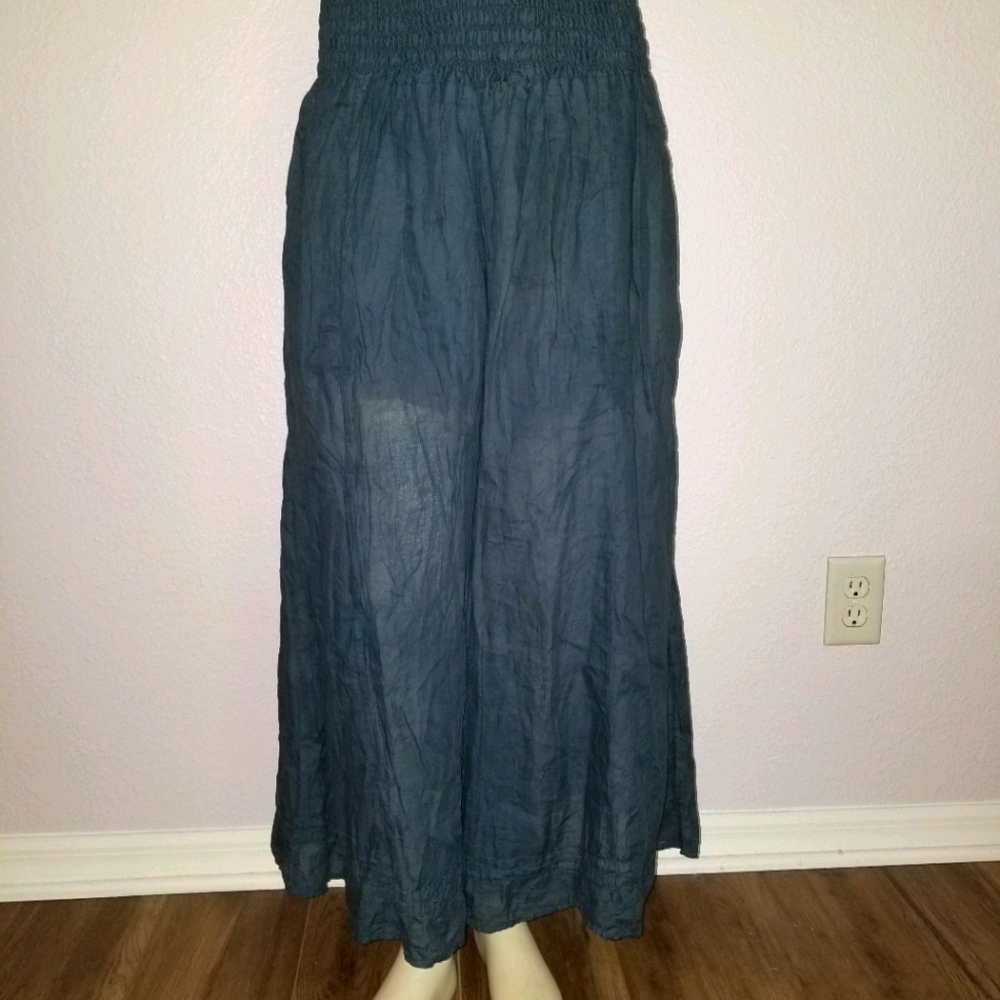 JP & Mattie Navy Flared Cropped Pants